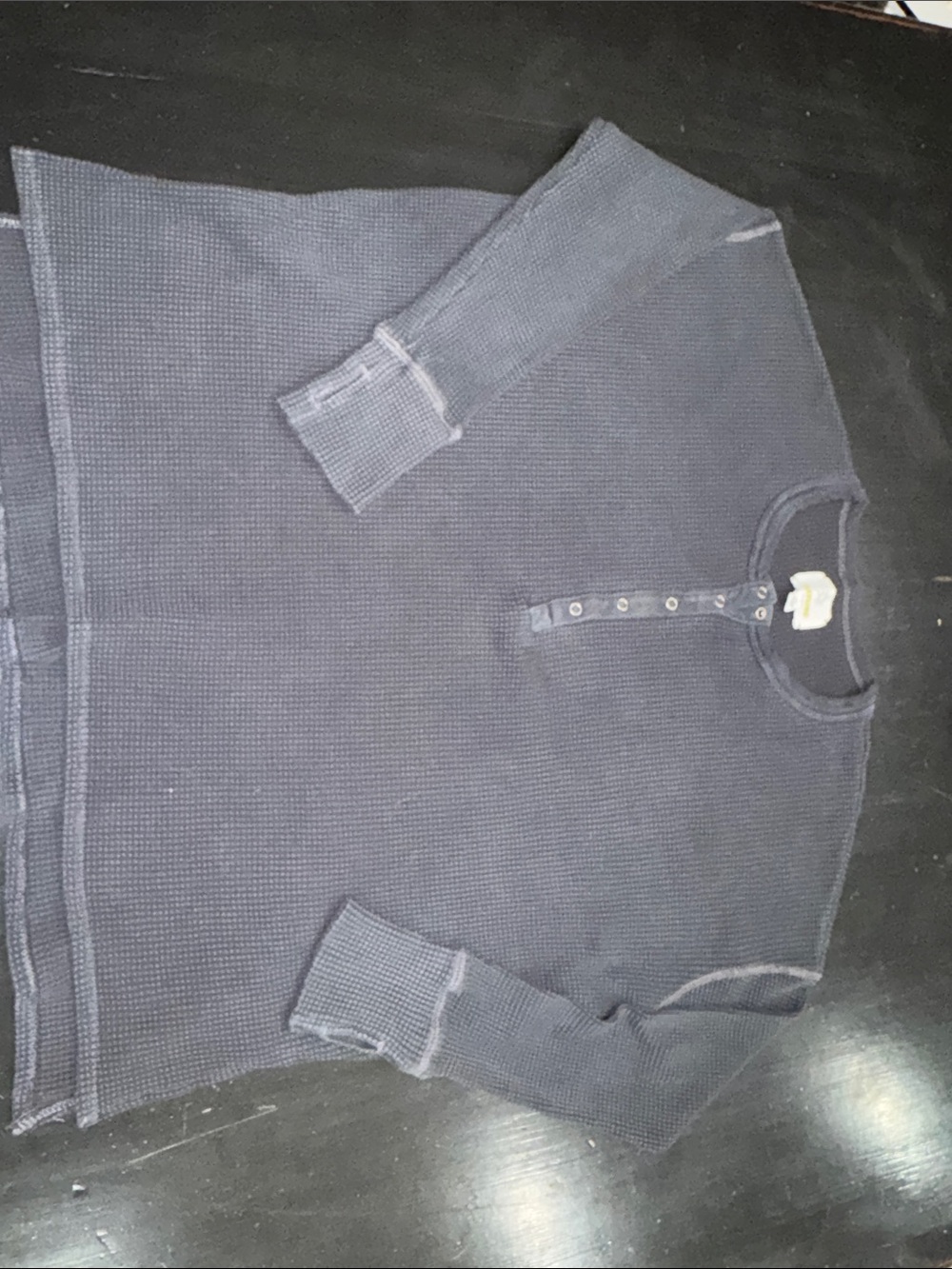 offline by AERIE henley style waffle knit long sleeve oversized shirt. large.